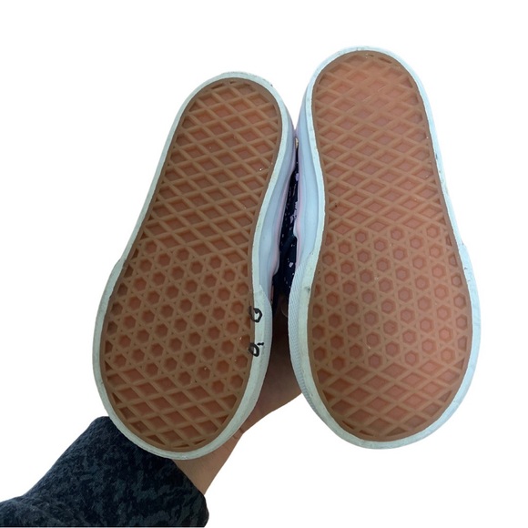 Vans Size 6 Toddler Navy with Pink Paint Splatter - Picture 4 of 5